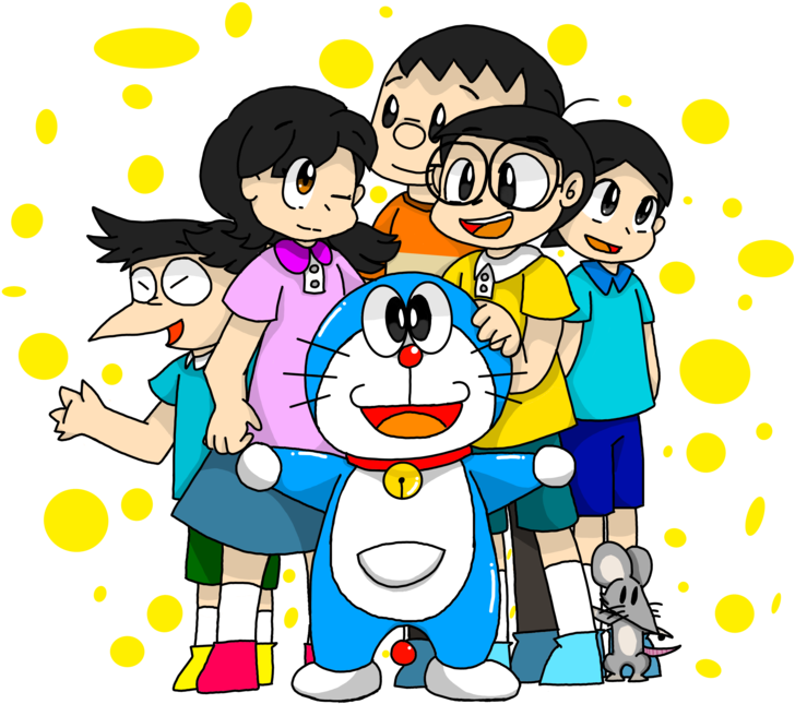 Doraemon Png Image (teal, white, yellow, black, greenish blue)