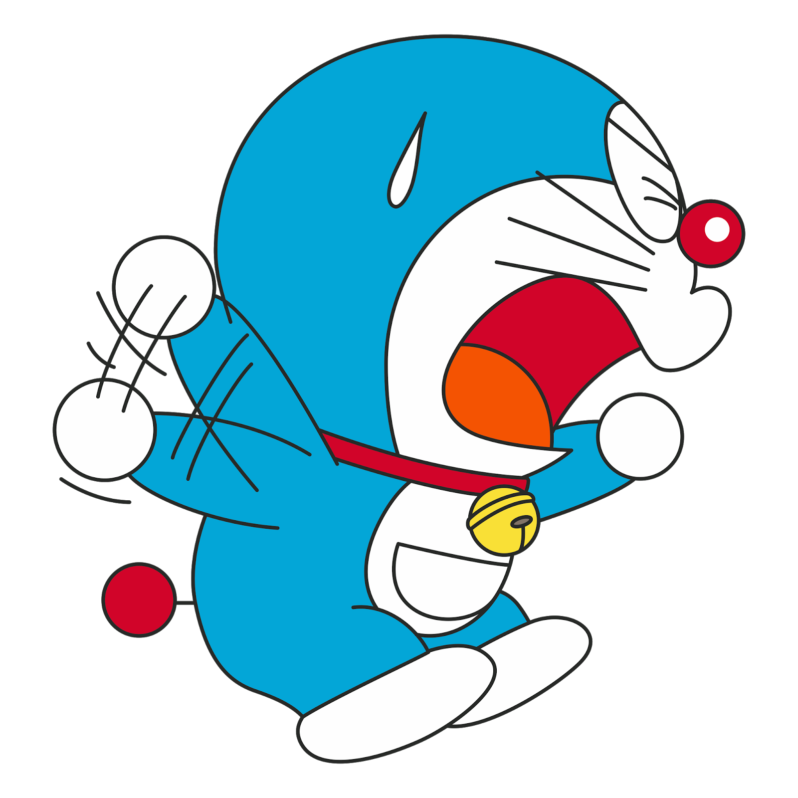 Doraemon (chocolate, teal, white, black, red)