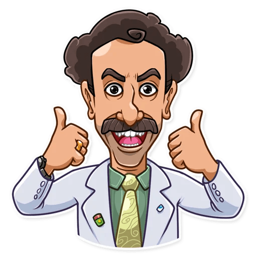 Borat Png Image (salmon, lavender, black, gray)