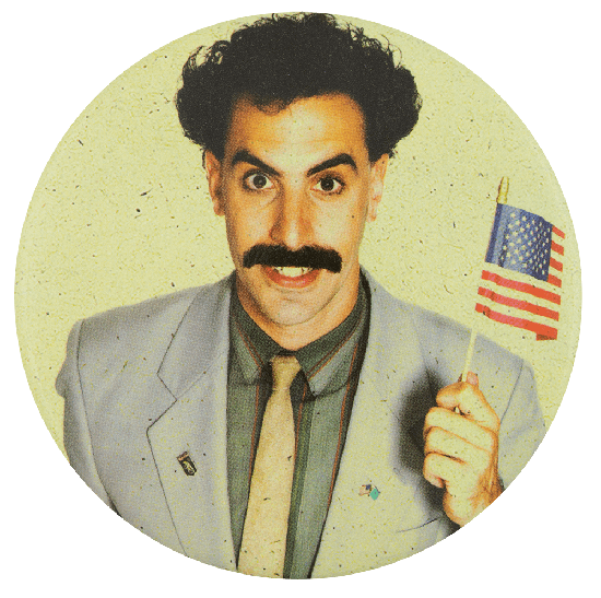 Borat Png (black, silver)