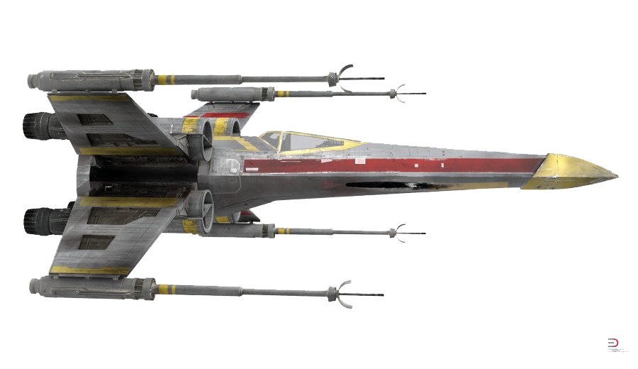 Force Awakens X Wing Starfighter Png File (lavender, white)