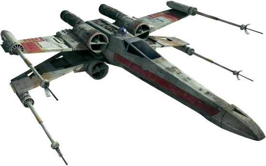 Force Awakens X Wing Starfighter Png Image (black)