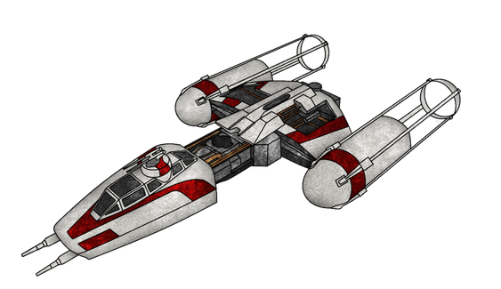 Force Awakens X Wing Starfighter Transparent Background (black)