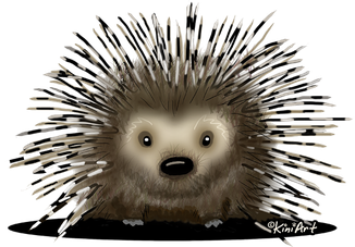 Porcupine Png Isolated Pic (black)