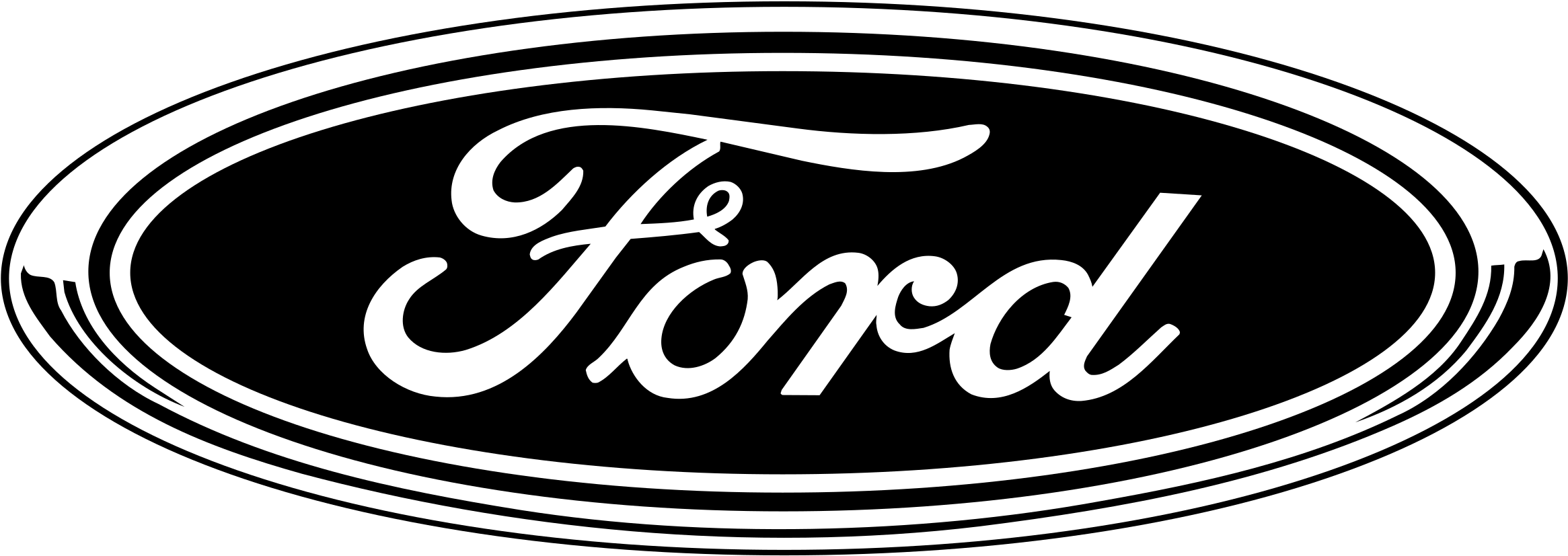 Ford Logo Png Transparent (black, silver, white)