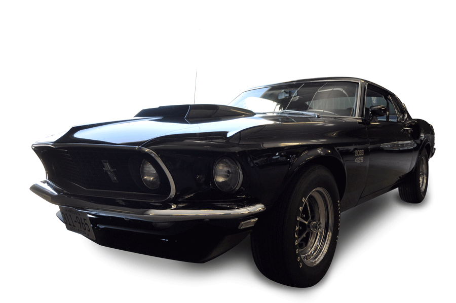 Ford Mustang Boss 429 Png File (black, white)