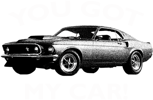 Ford Mustang Boss 429 Png Pic (black, white)