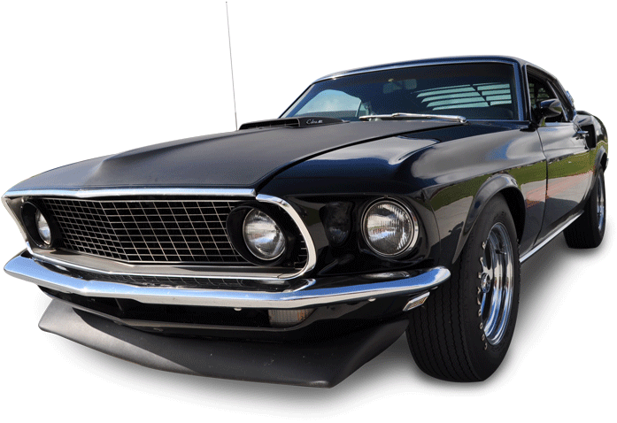 Ford Mustang Boss 429 Png (black, white)