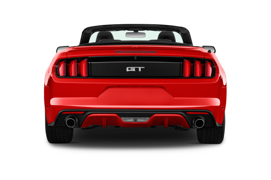 Ford Mustang Convertible Car Back View Transparent Png (black)