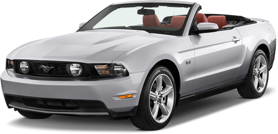 Ford Mustang Convertible Car Front Transparent Png (black)