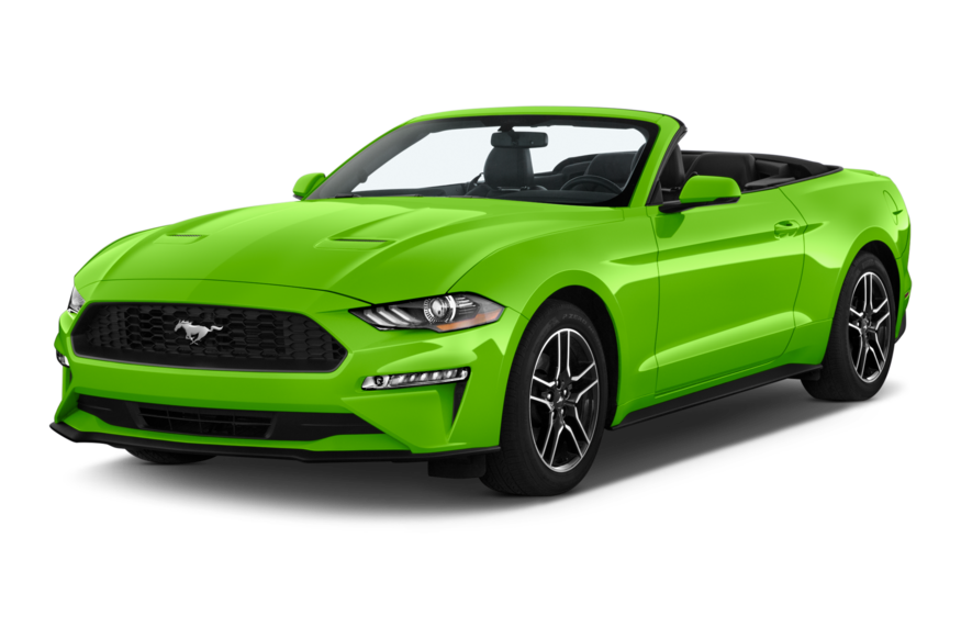 Ford Mustang Convertible Car Green Transparent Png (black, olive)