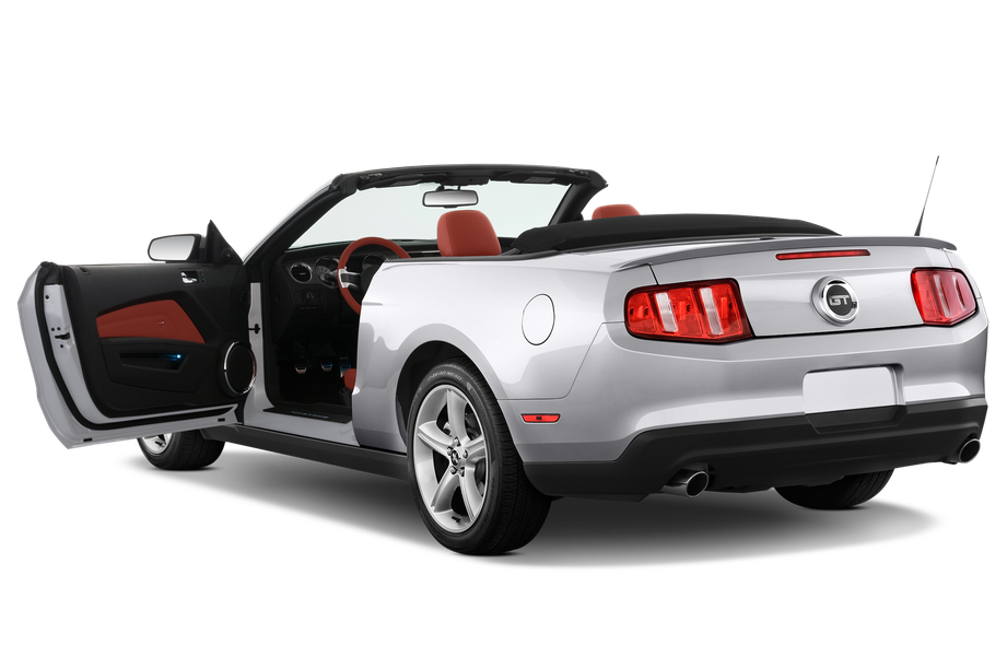 Ford Mustang Convertible Car Silver Transparent Png (black)