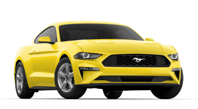 Ford Mustang Yellow Png Image (black)