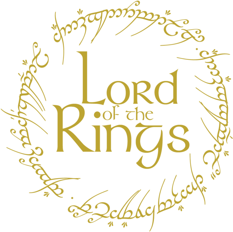 Lord Of The Rings Logo Png Cutout (olive, black, orange)