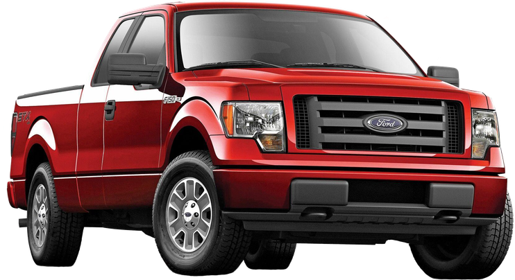 Ford Pickup Truck Png Image (white, black)