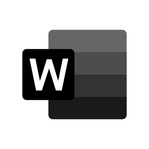 Word Logo Icon Free Nobackground Png Icon Download (gray, black, white)