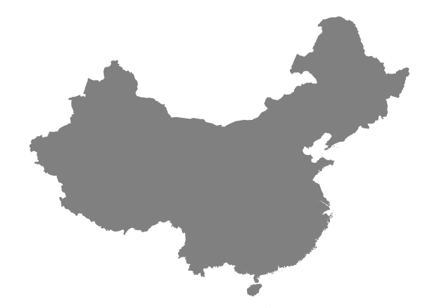 Border China Map Png Transparent Image (black, gray)