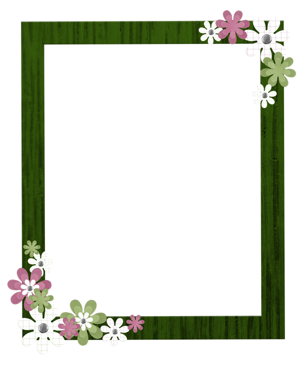 Border Frame Png Clipart (white, green, black)