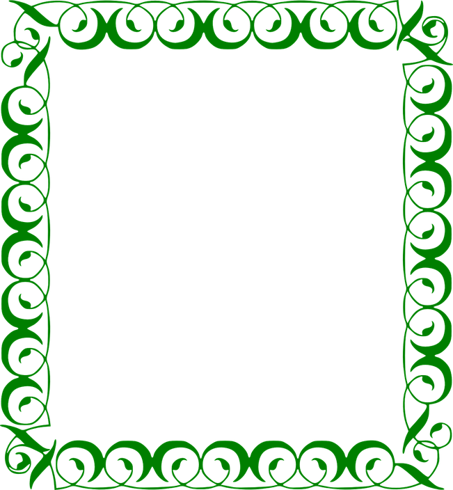 Border Green Frame Png Transparent Image (green, black)