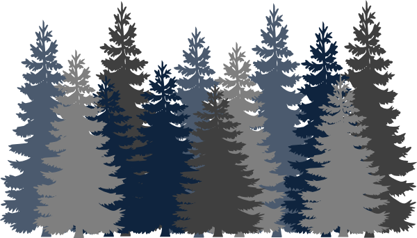 Forest Tree Vector Png Image (indigo, black, gray, white)