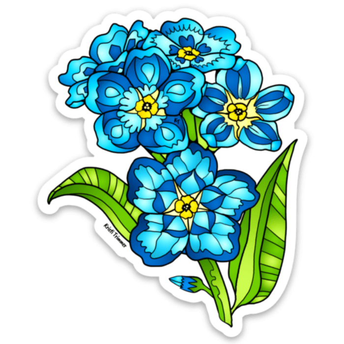 Forget Me Not Blue Png Images (black, white, silver)