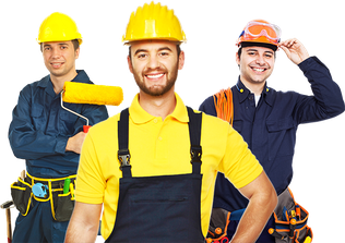 Worker Transparent Background (yellow, black, gold)