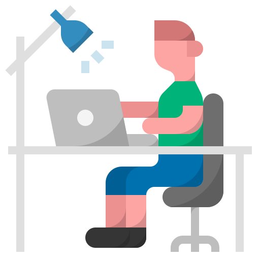 Working Work Office Business Man Alone Home Icon Free Transparent Png Icon Download (silver, black, lavender, pink, teal)