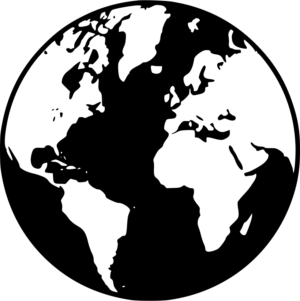 World Free Png Image (black, white)