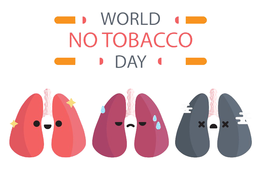 World No Tobacco Day Png File (gray, salmon, white)