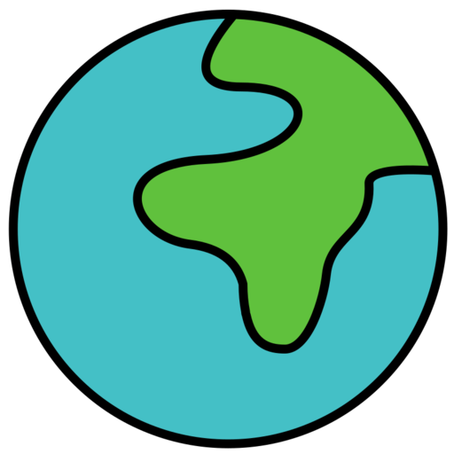 World Free Png Icon (greenish blue, black, olive)