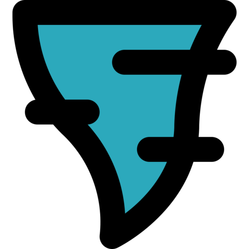 Tornado Free Png Icon Download (black, teal)