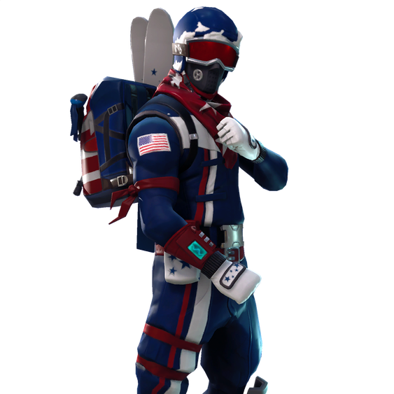 Fornite Alpine Ace Usa Png File (black)