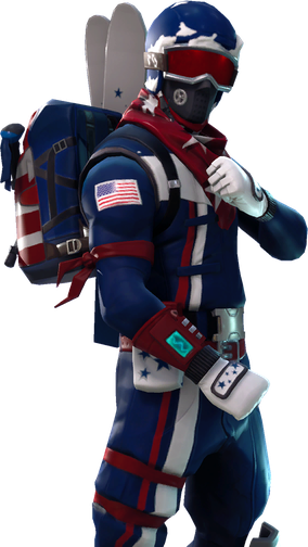 Fornite Alpine Ace Usa Png Isolated Hd (black)