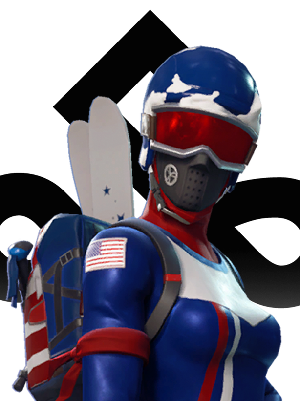 Fornite Alpine Ace Usa Png Transparent (black, maroon, silver, navy)