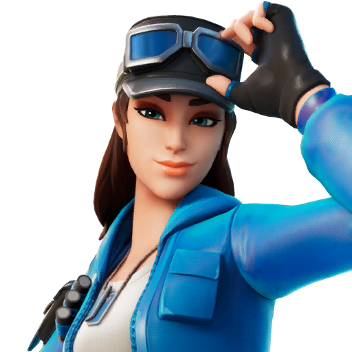 Fornite Blue Striker Png File (black, gray)