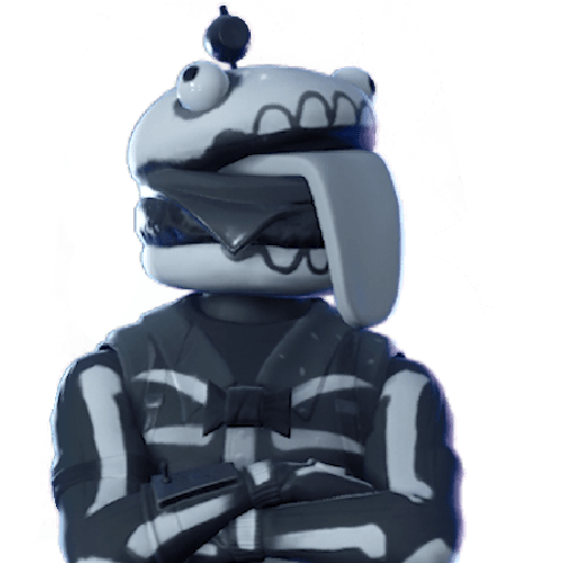 Fornite Bone Boss Png Image (black, gray)