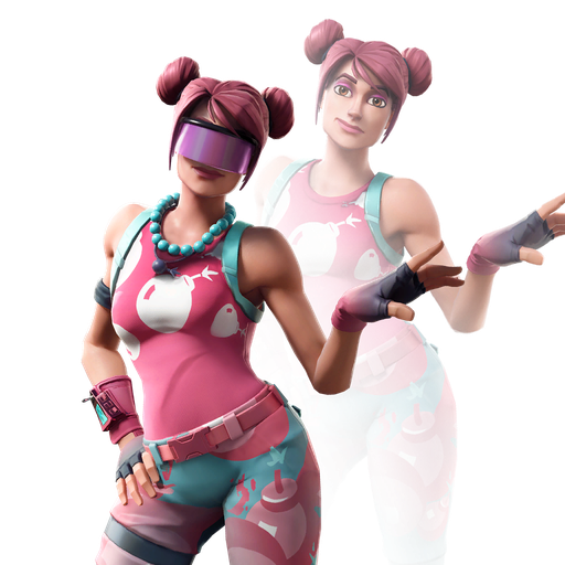 Fornite Bubble Bomber Png (black, salmon, white)