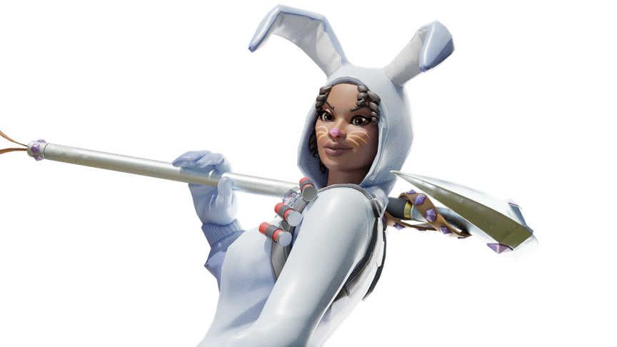 Fornite Bunny Brawler Png Hd (black, white, silver, lavender)