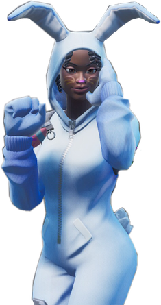 Fornite Bunny Brawler Png Isolated Image (black, lavender)