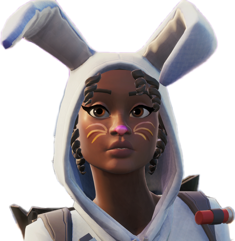 Fornite Bunny Brawler Transparent Png (black, beige)