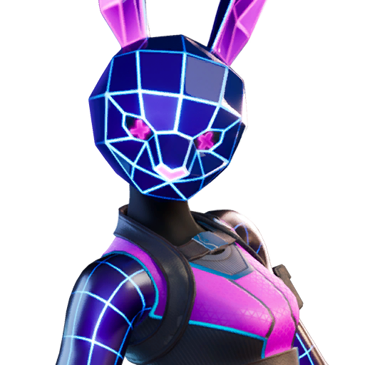 Fornite Bunnymoon Png (white, indigo, gray, black, silver)