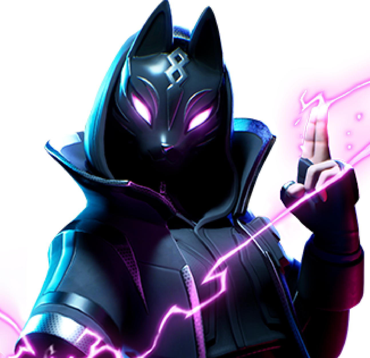 Fornite Catalyst Png Image (black, purplish red, white)