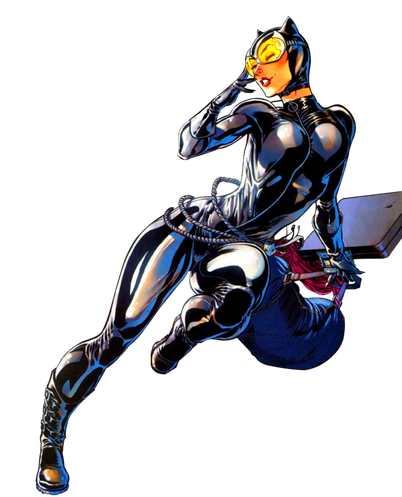 Fornite Catwoman Comic Book Outfit Png Picture (black, white)