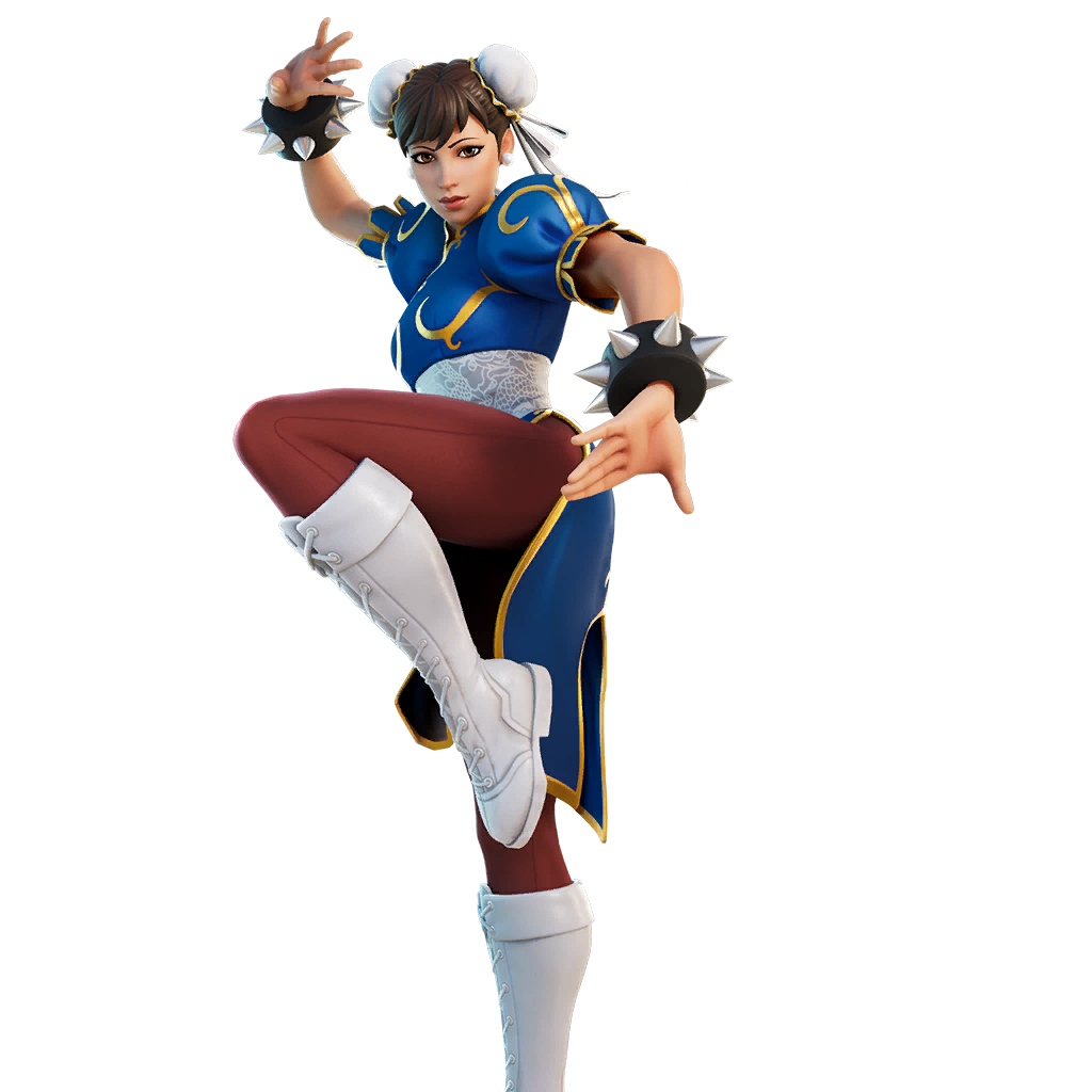 Fornite Chun Li Png Isolated Image (black, gray, white)