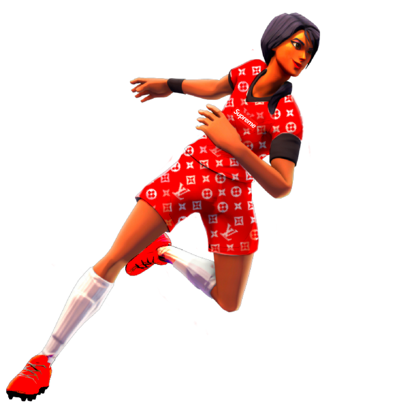 Fornite Clinical Crosser Png File (black, red, white)