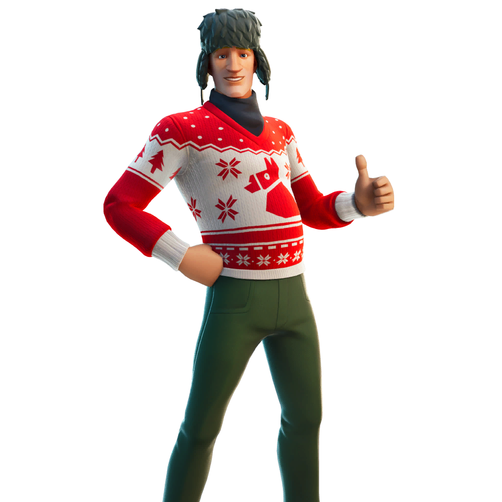 Fornite Cozy Jonesy Png (black, maroon)