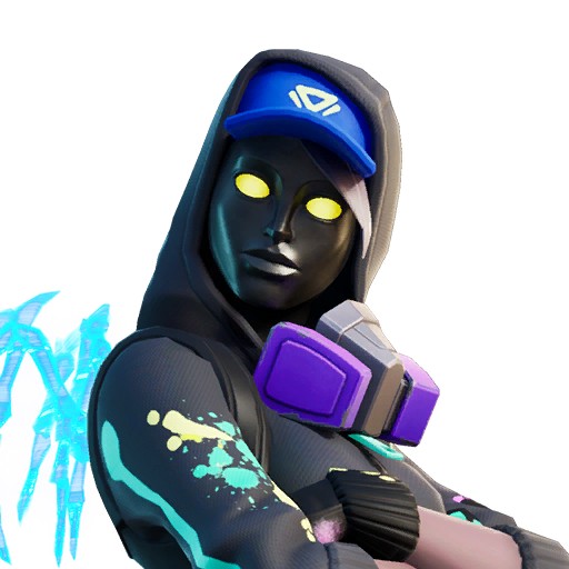 Fornite Cryptic Png (black, gray, blue)