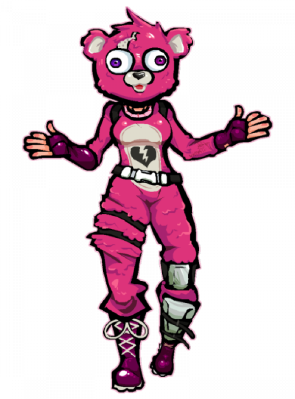 Fornite Cuddle Team Leader Png Free Download (black, salmon, white)