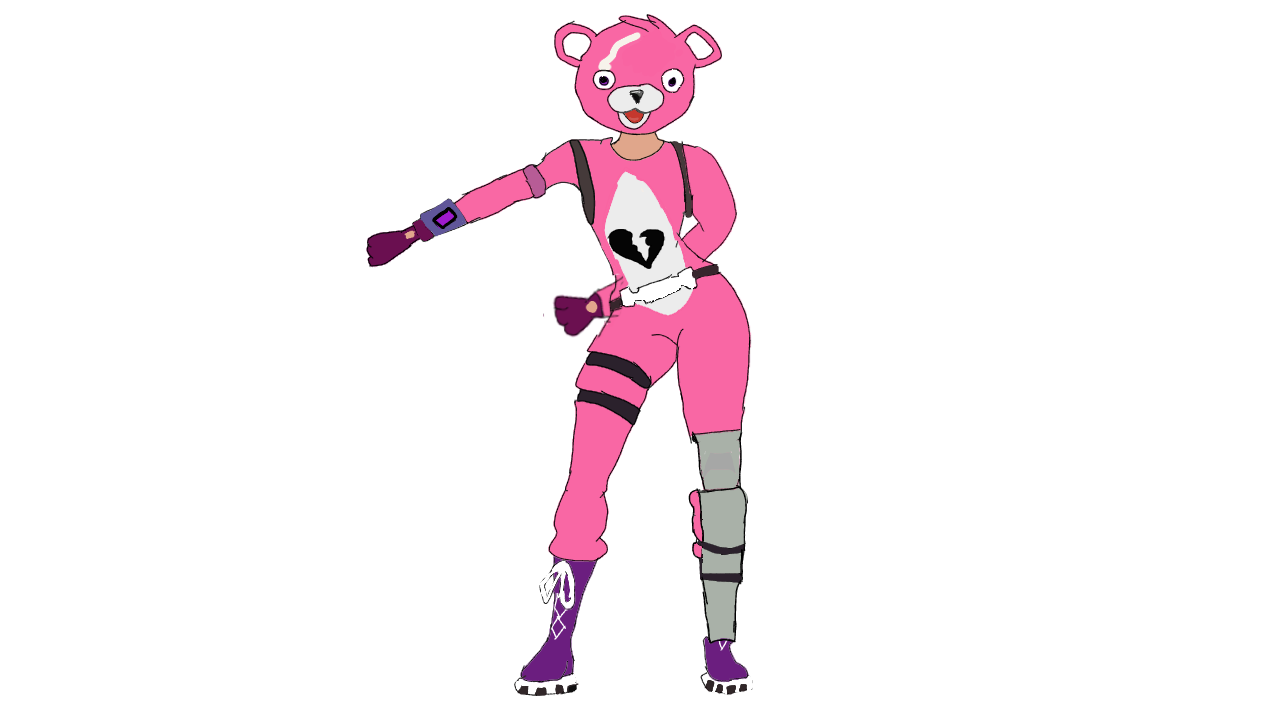 Fornite Cuddle Team Leader Png Photo (black, salmon)