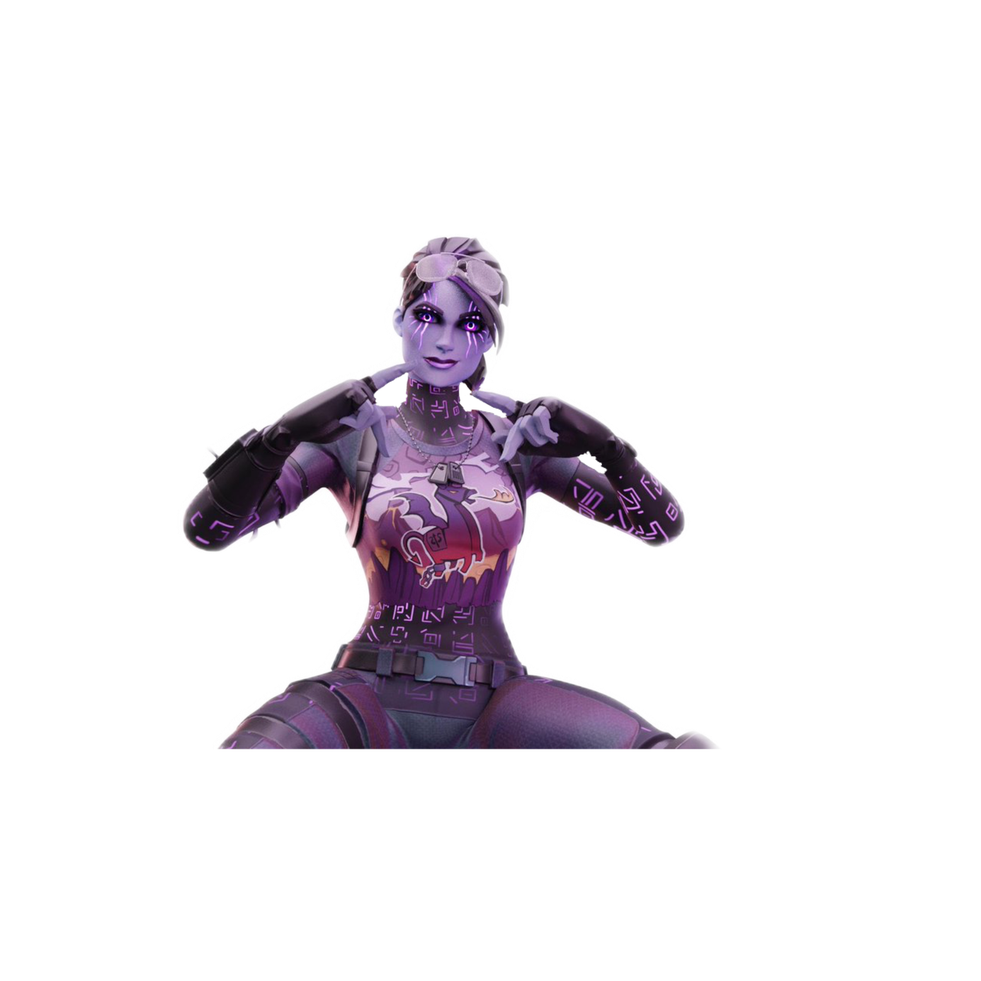 Fornite Dark Bomber Png Photo (black, white)